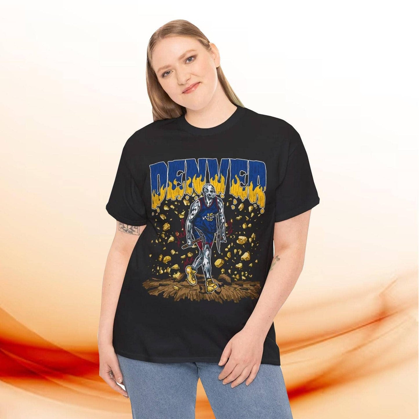 Denver Basketball Shirt - Skeleton Graphic Tee For Fans