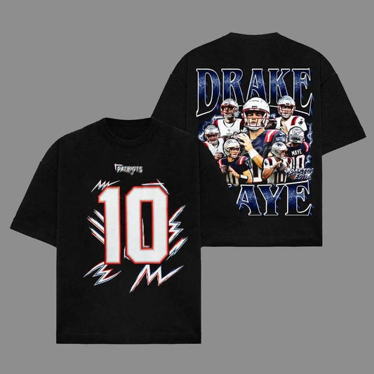 Drake-Maye Patriots Nation Cotton Hoodie Sweatshirt T-Shirt