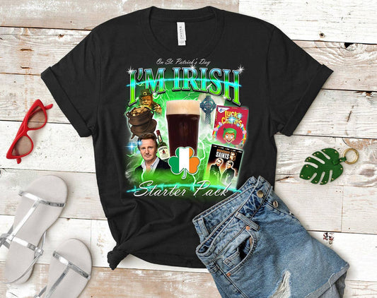 St Patrick's Day Irish Starter Pack - Funny Retro Shirt