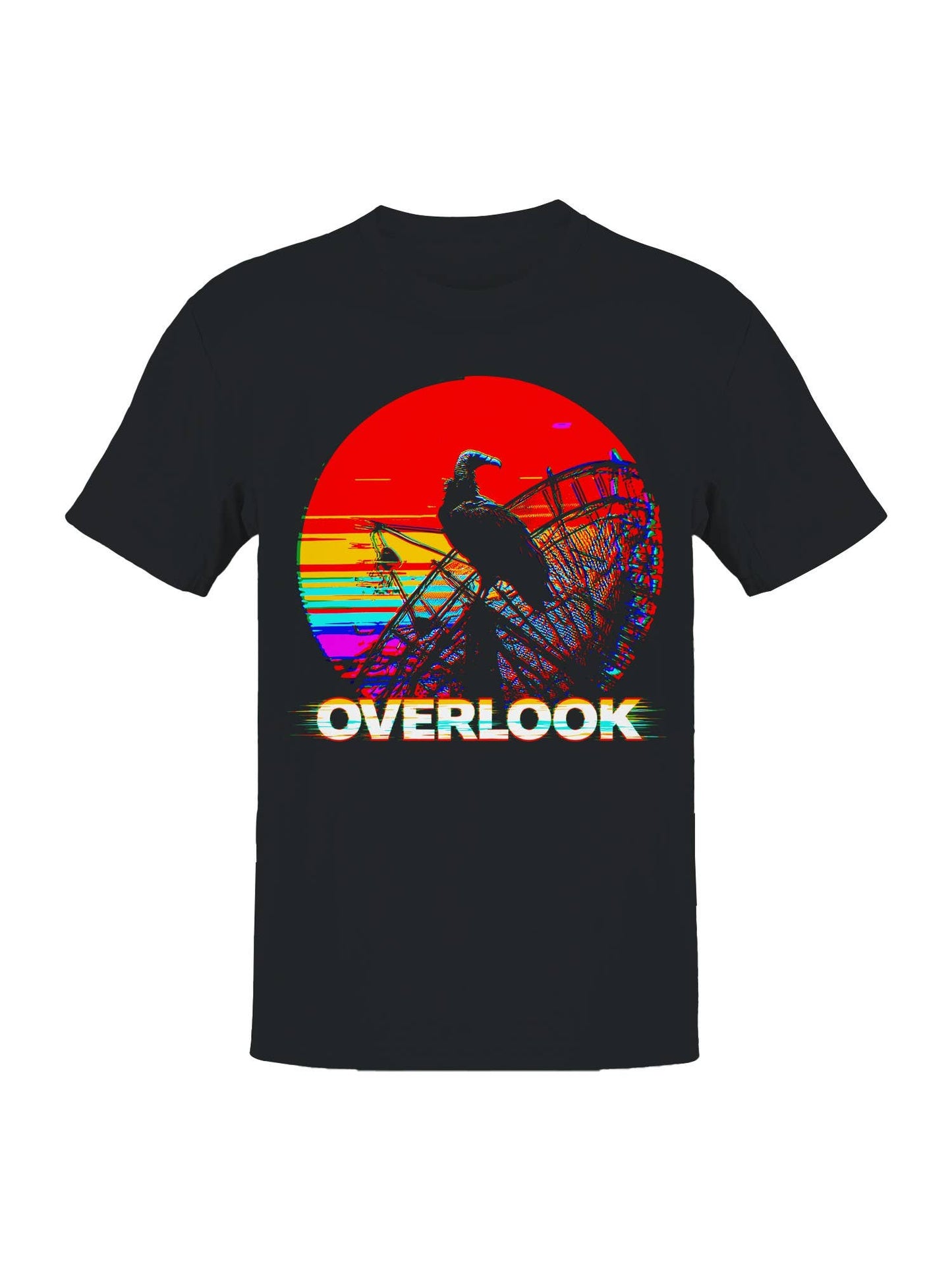 Vibrant Overlook Vulture Design Men's T-Shirt