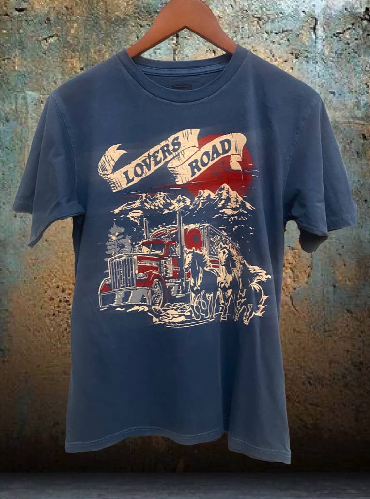 Lovers Road Vintage Relaxed Unisex Tee