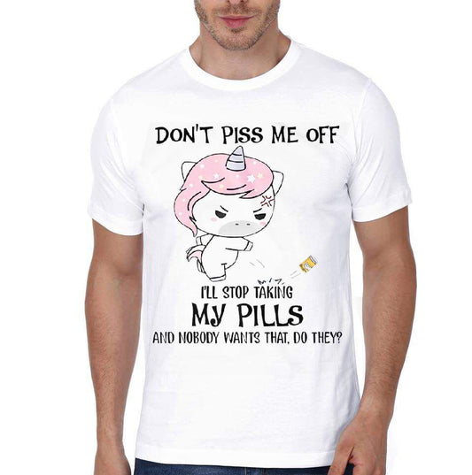 Don’t Plss Me Off White Half Sleeve T-Shirt