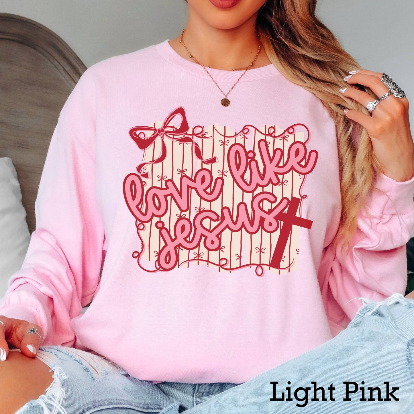 Love Like Jesus Valentine’S Day Long Sleeve Shirt | Gildan