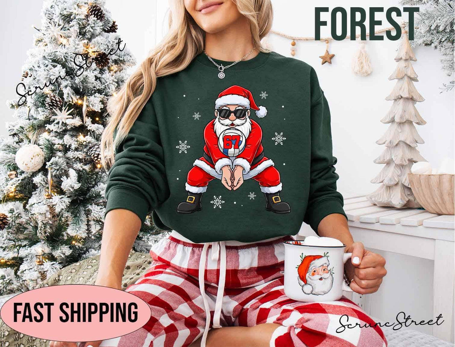 Santa Claus Volleyball Christmas Shirt