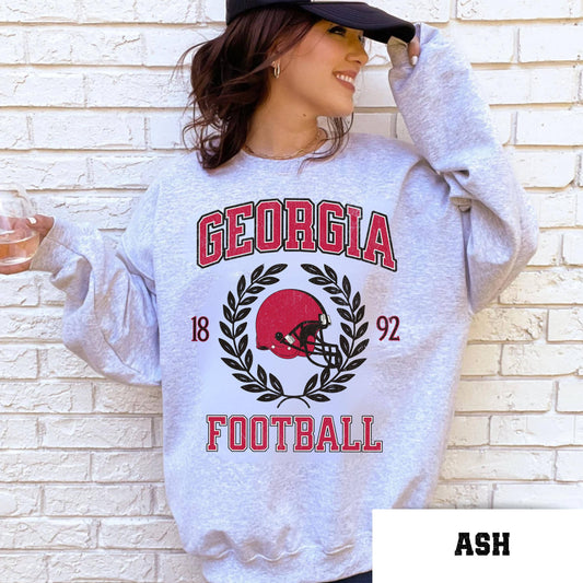 Georgia Football Sweatshirt College Game Day Varsity