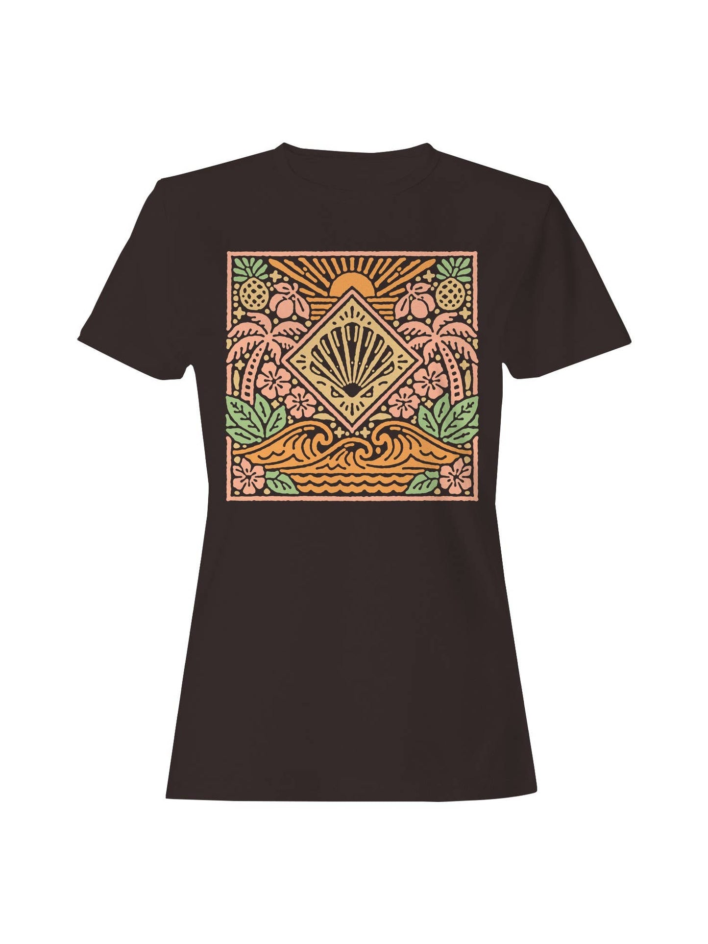 Tropical Beach Aloha Vibes Design Women's T-Shirt