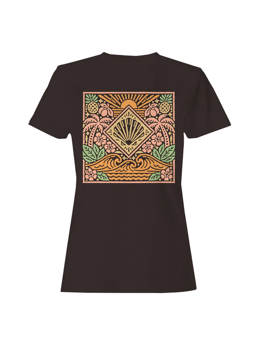 Tropical Beach Aloha Vibes Design Women's T-Shirt