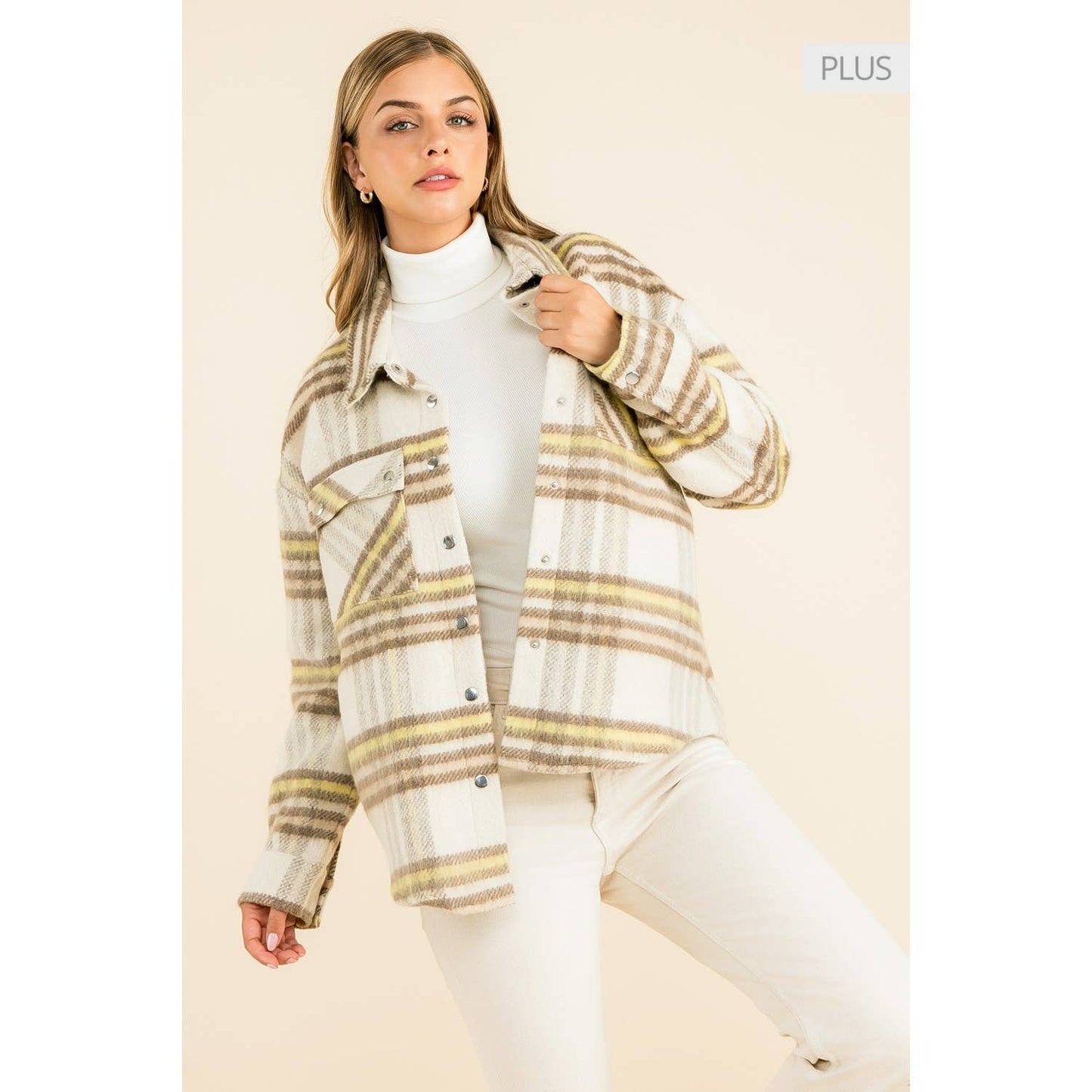 /Size Xl/ Plaid Button Up Jacket