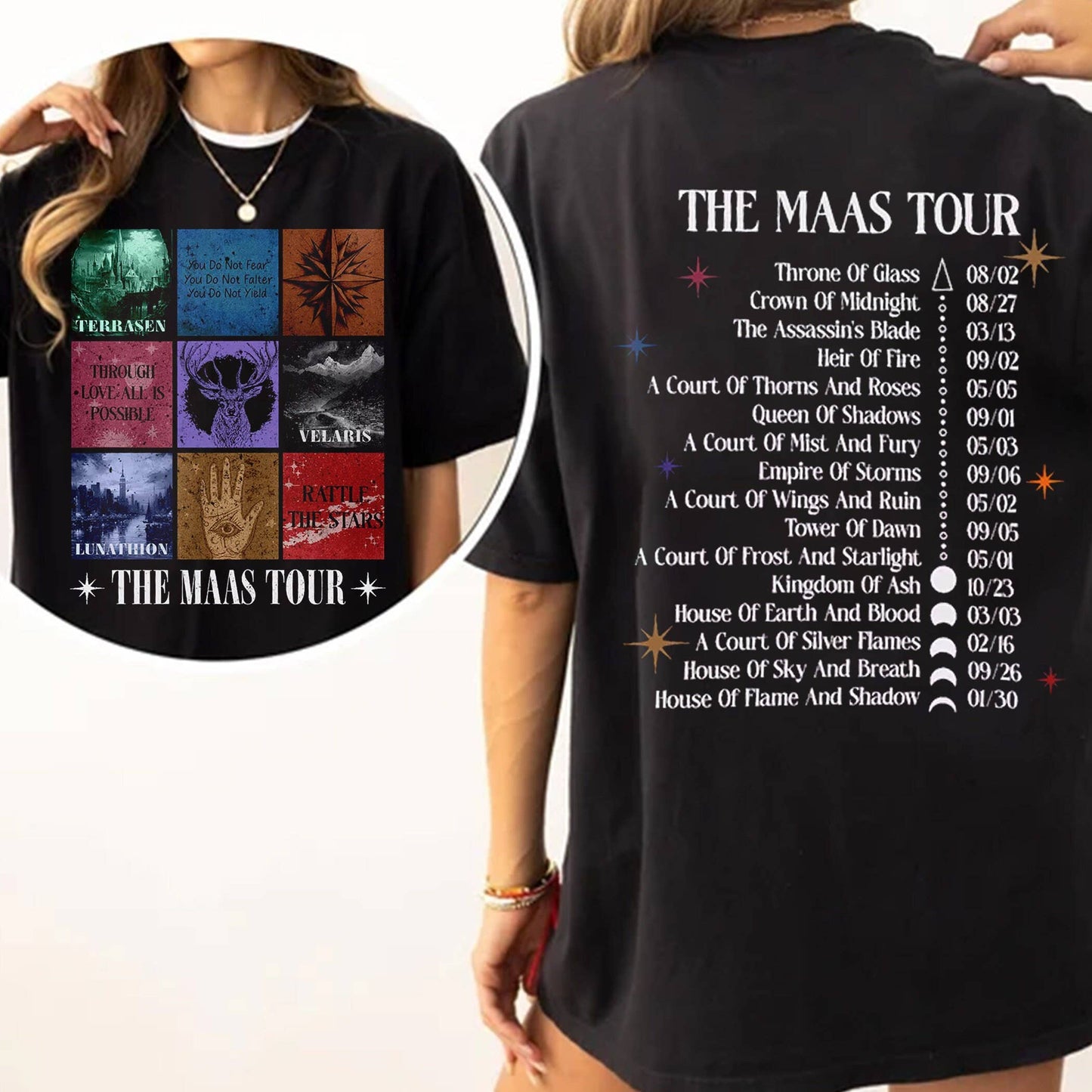Retro Sjm Eras Tour Shirt Acotar, Crescent City