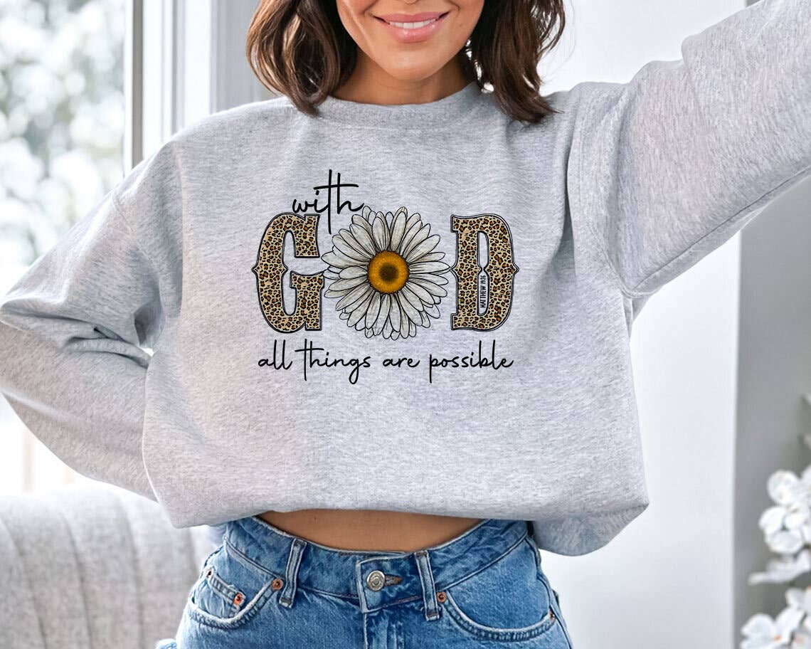 God Sunflower - Christian Jesus Church Easter Sweatshirt