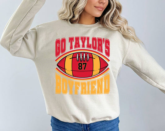 Go Taylors Boyfriend 87 Football Graphic Sweatshirt
