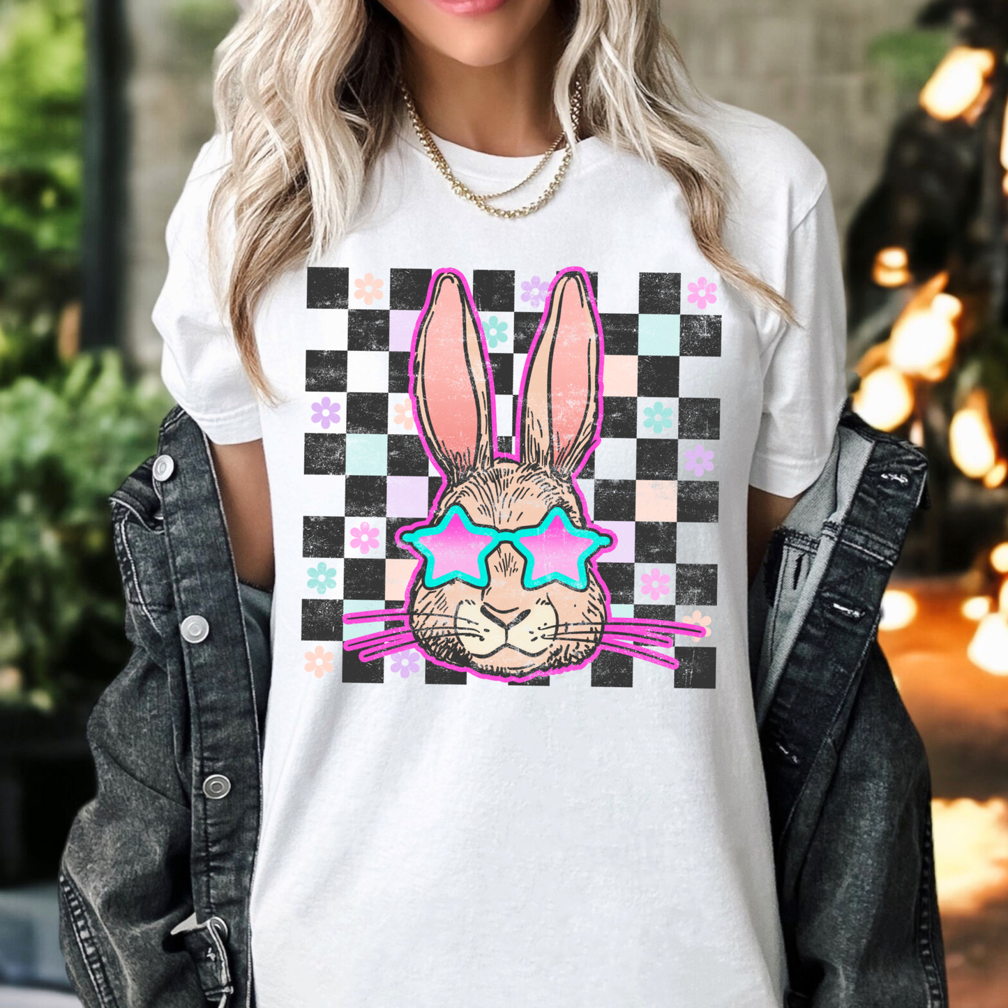Retro Easter Bunny Comfort Color Graphic Tee