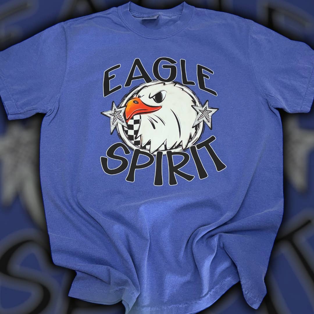 Eagle Spirit Checkered Stars Comfort Colors T-Shirt