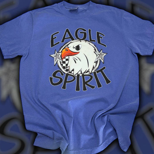 Eagle Spirit Checkered Stars Comfort Colors T-Shirt