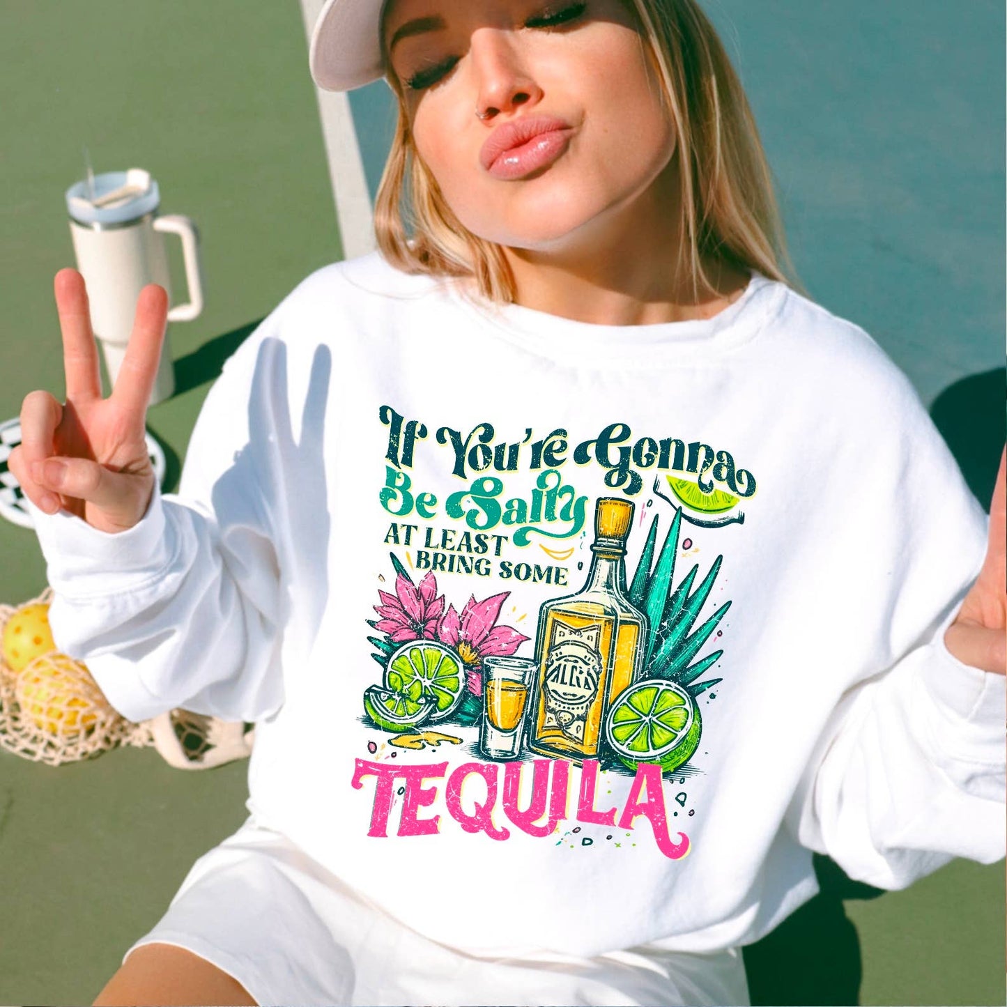 Be Salty Bring Tequila | Summer 2025 Graphic Sweatshirt