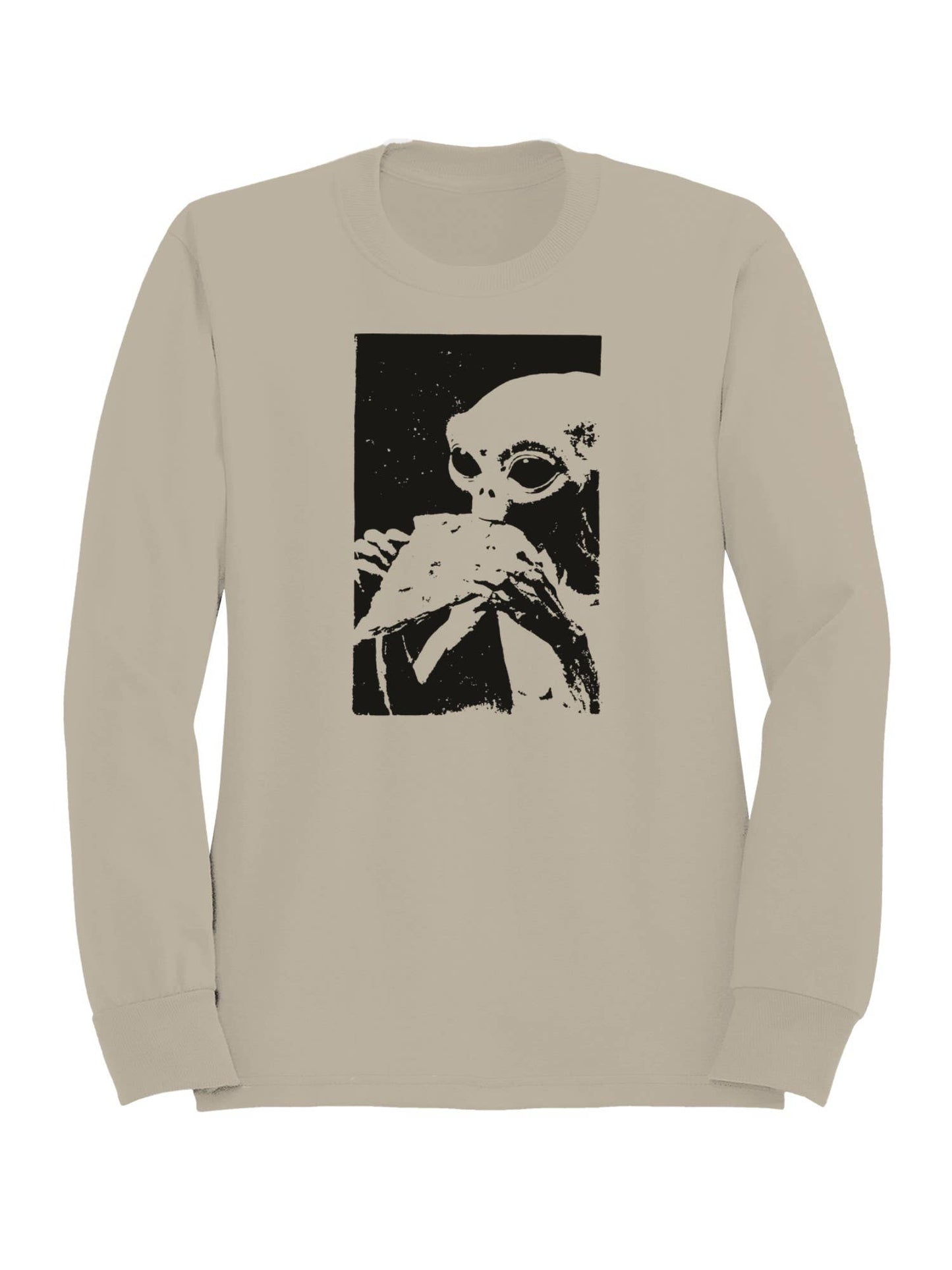Cryptid Holding Frog Illustration Women's Sweatshirt