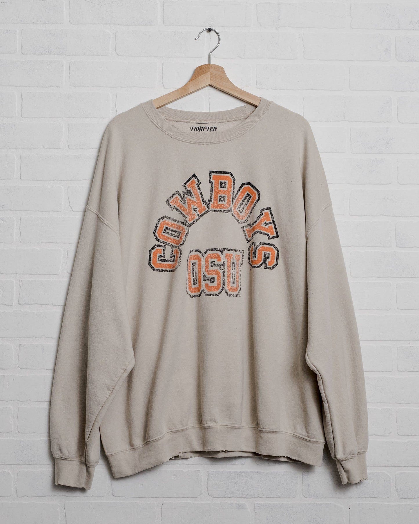 Osu Cowboys Mega Arch Sand Thrifted Sweatshirt