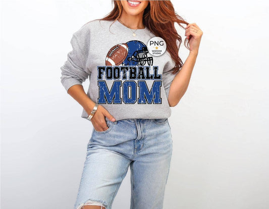 Football Mom Distressed Design Shirt
