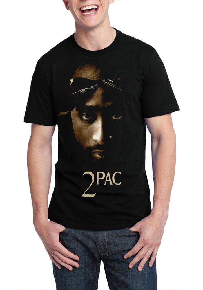 Tupac Shakur Face Black T-Shirt