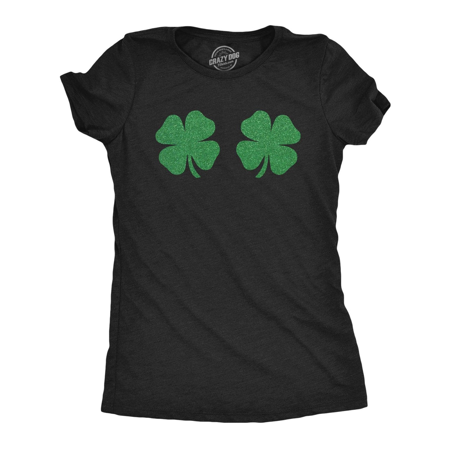 Clover Tits Women's Tshirt Saint Patrick's Day Graphic Tee