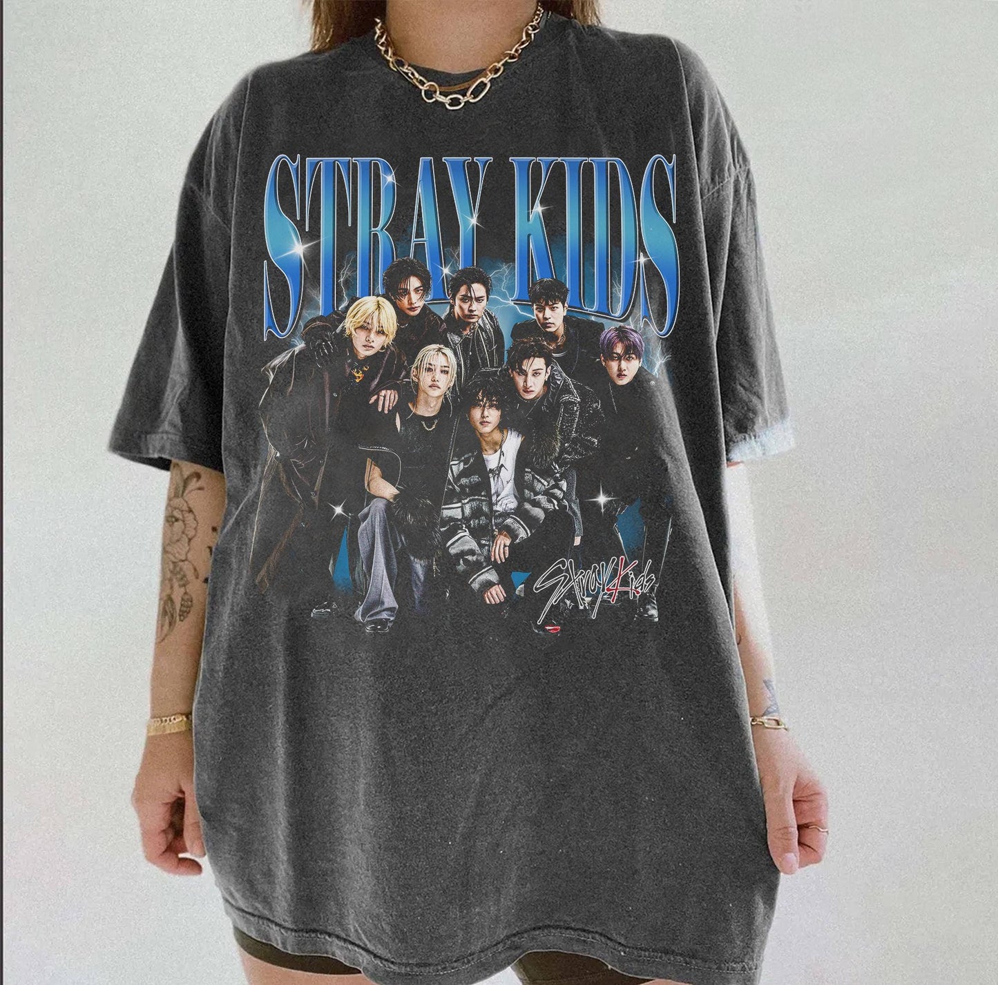 Vintage 90s Bootleg Style Stray Kid T-Shirt Unisex