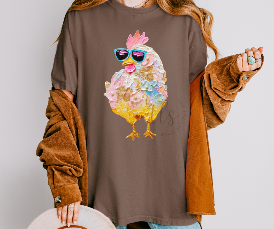 Chicken Brushstroke Comfort Colors T-Shirt