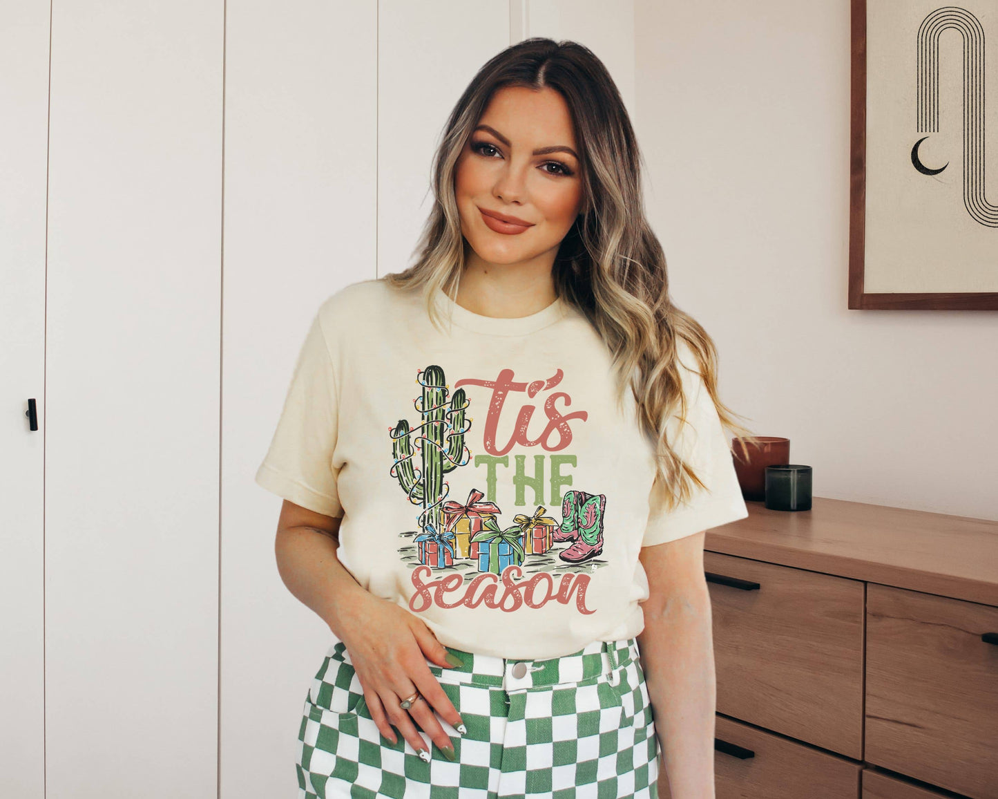 Tis the Season Cactus Tee Western Holiday Shirt