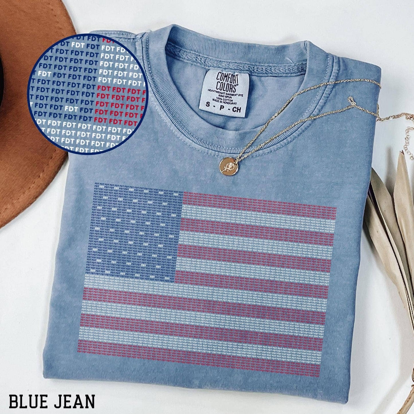 Subtle American Flag Tee, Patriotic 4th of July Gift