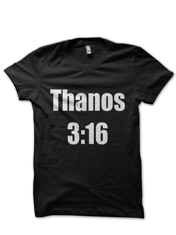 Thanoes 3:16 Black T-Shirt