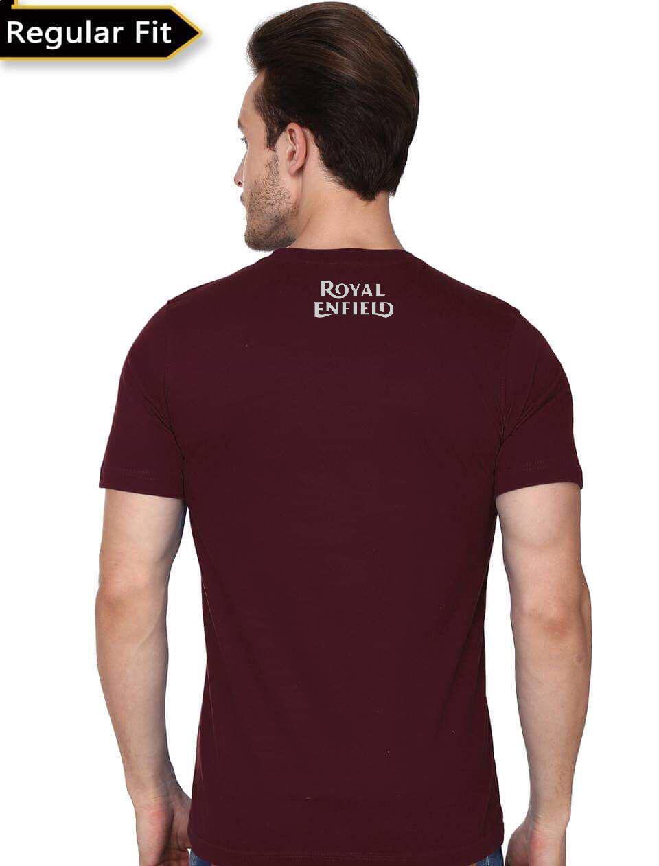 Royal Enfield Maroon Half Sleeve T-Shirt