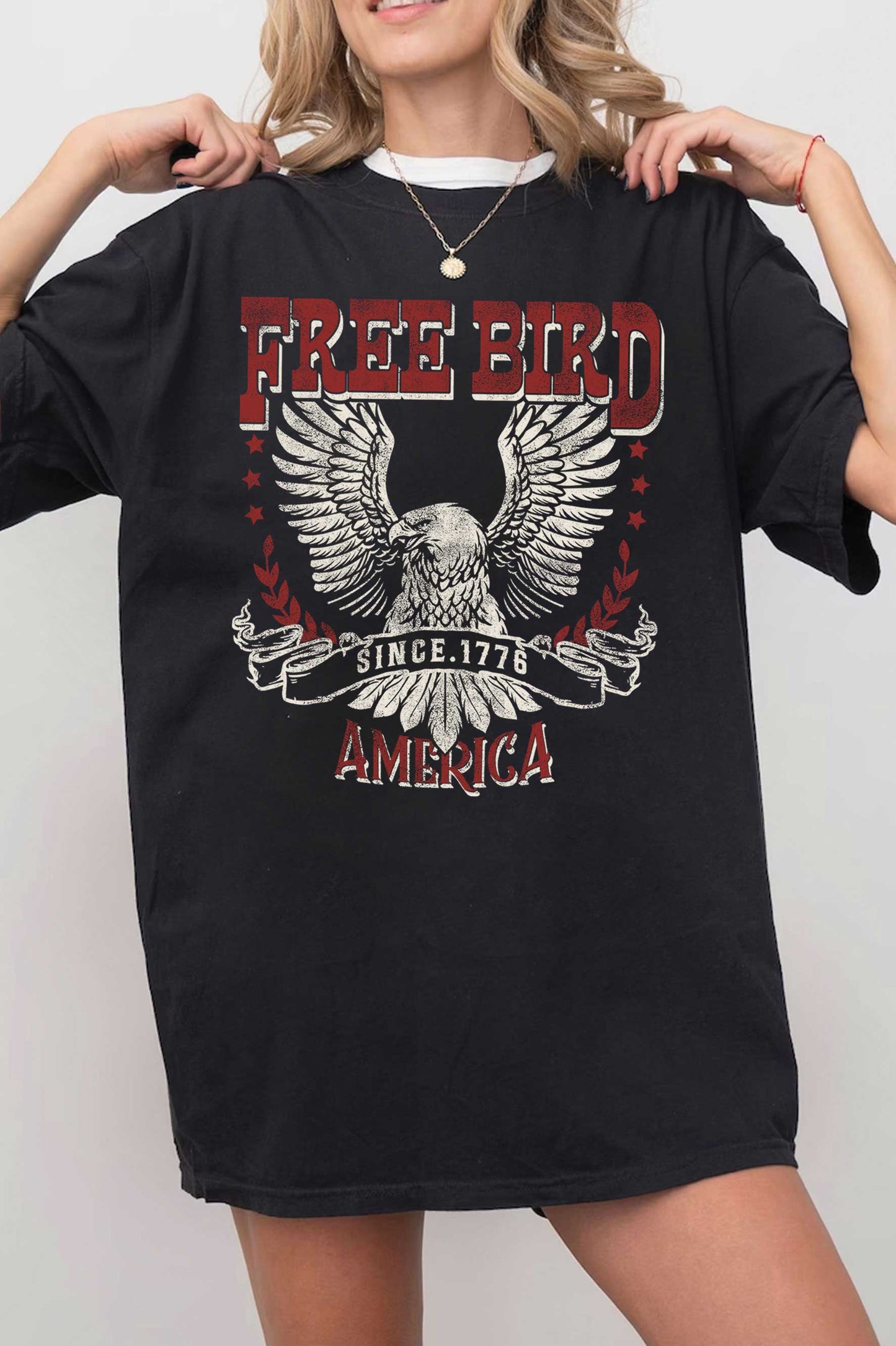 Free Bird Oversize Graphic Tshirt