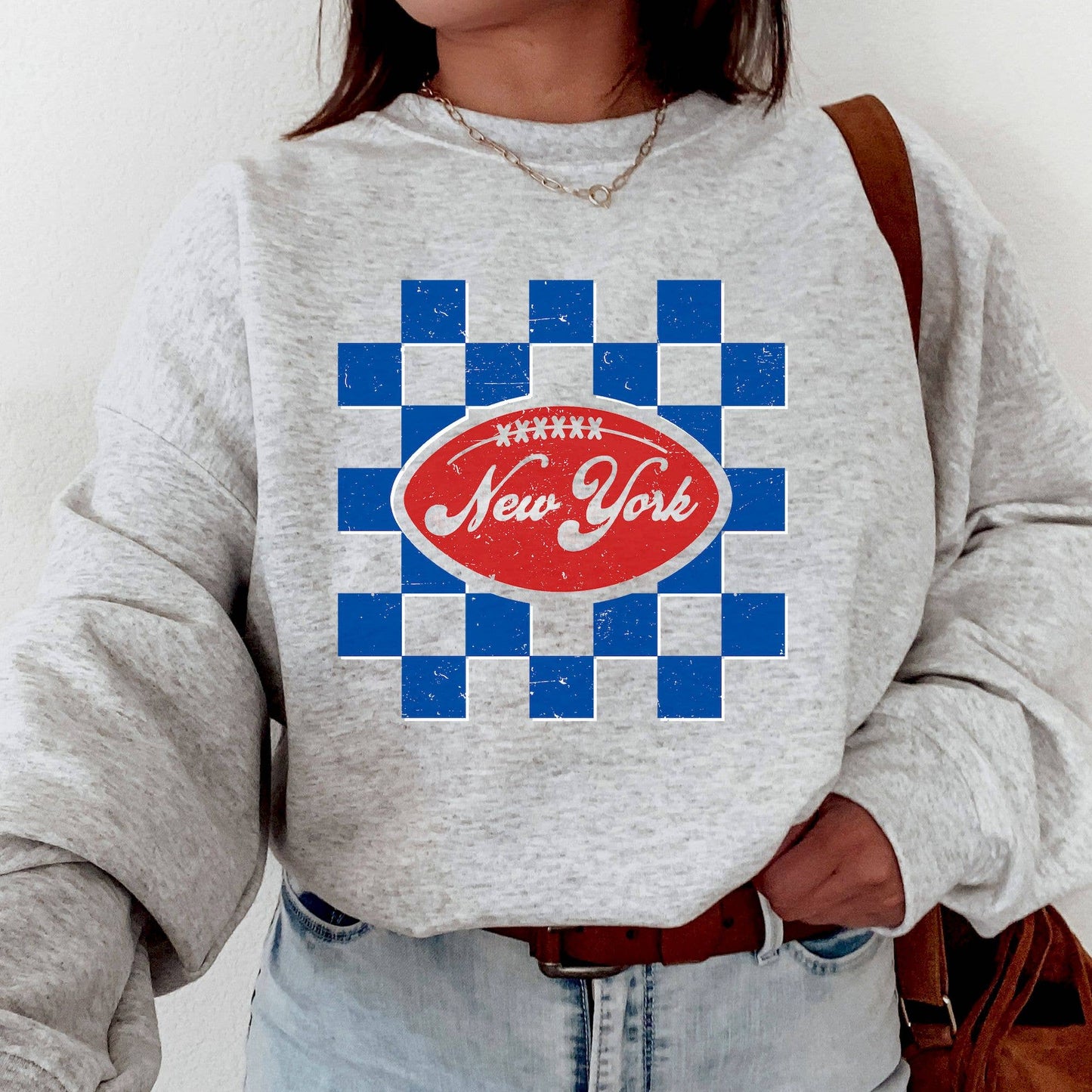 Retro Ny Football Crewneck Sweatshirt - Fan Favorite