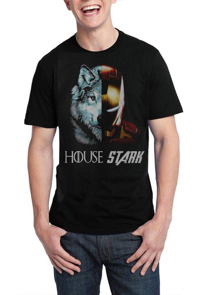House Tony Stark Black T-Shirt