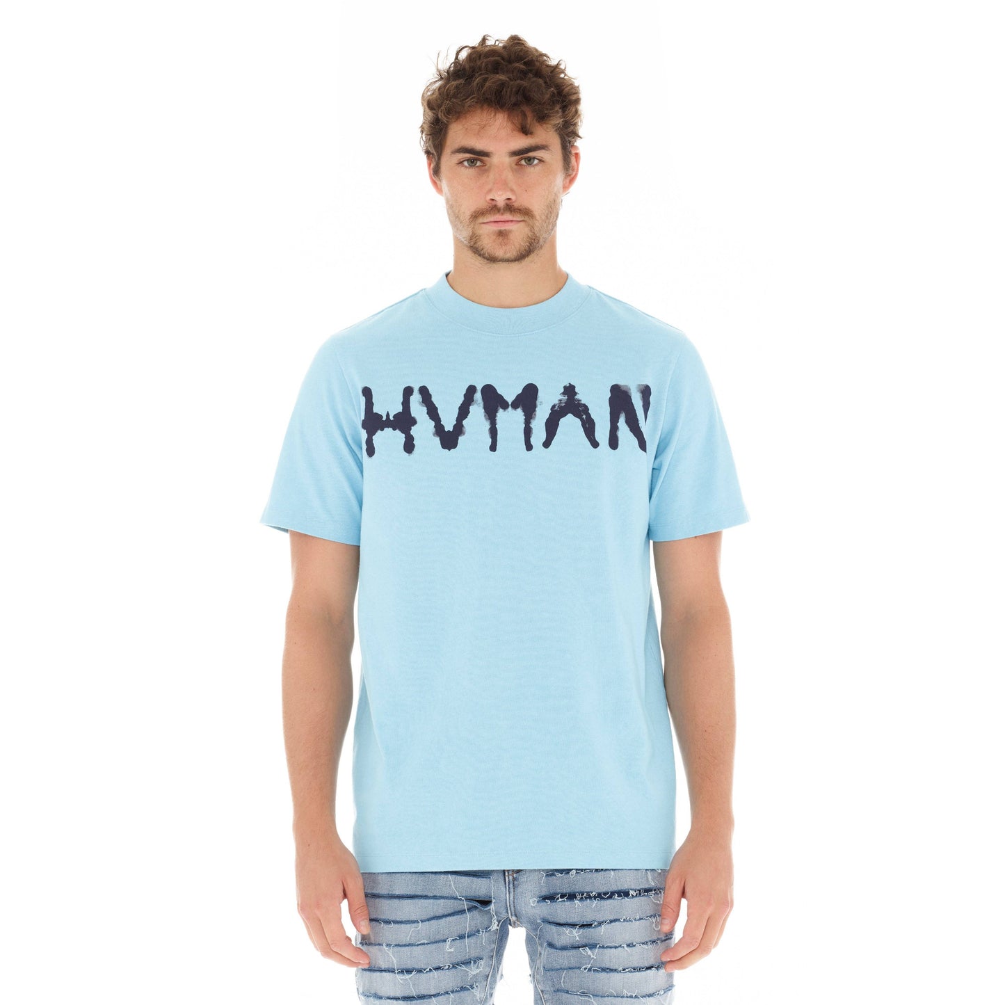 Novelty Tee "Inkblot" in Sky