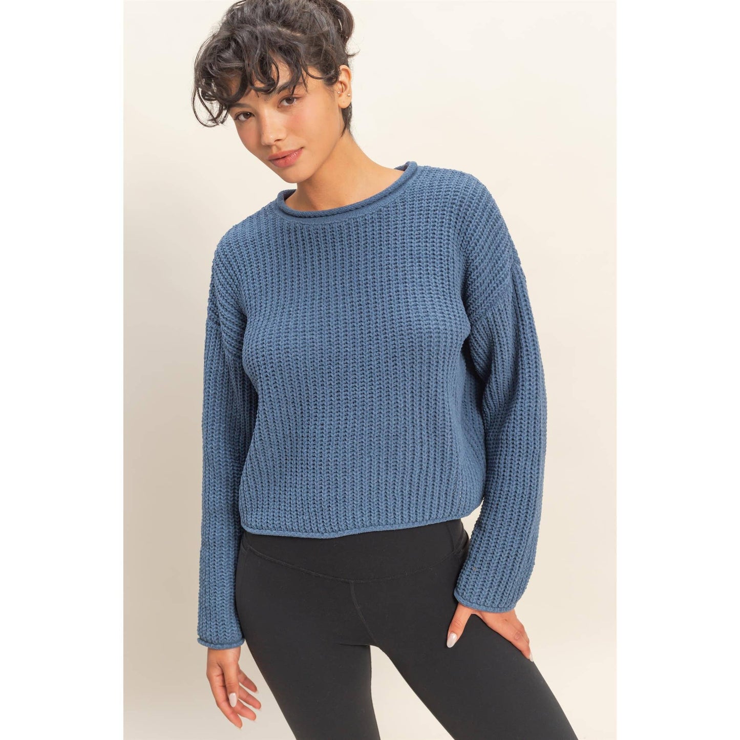 Rolled Edge Sweater