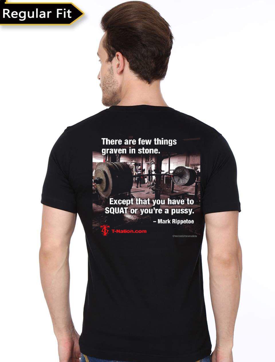 Powerlifting Half Sleeve Black T-Shirt