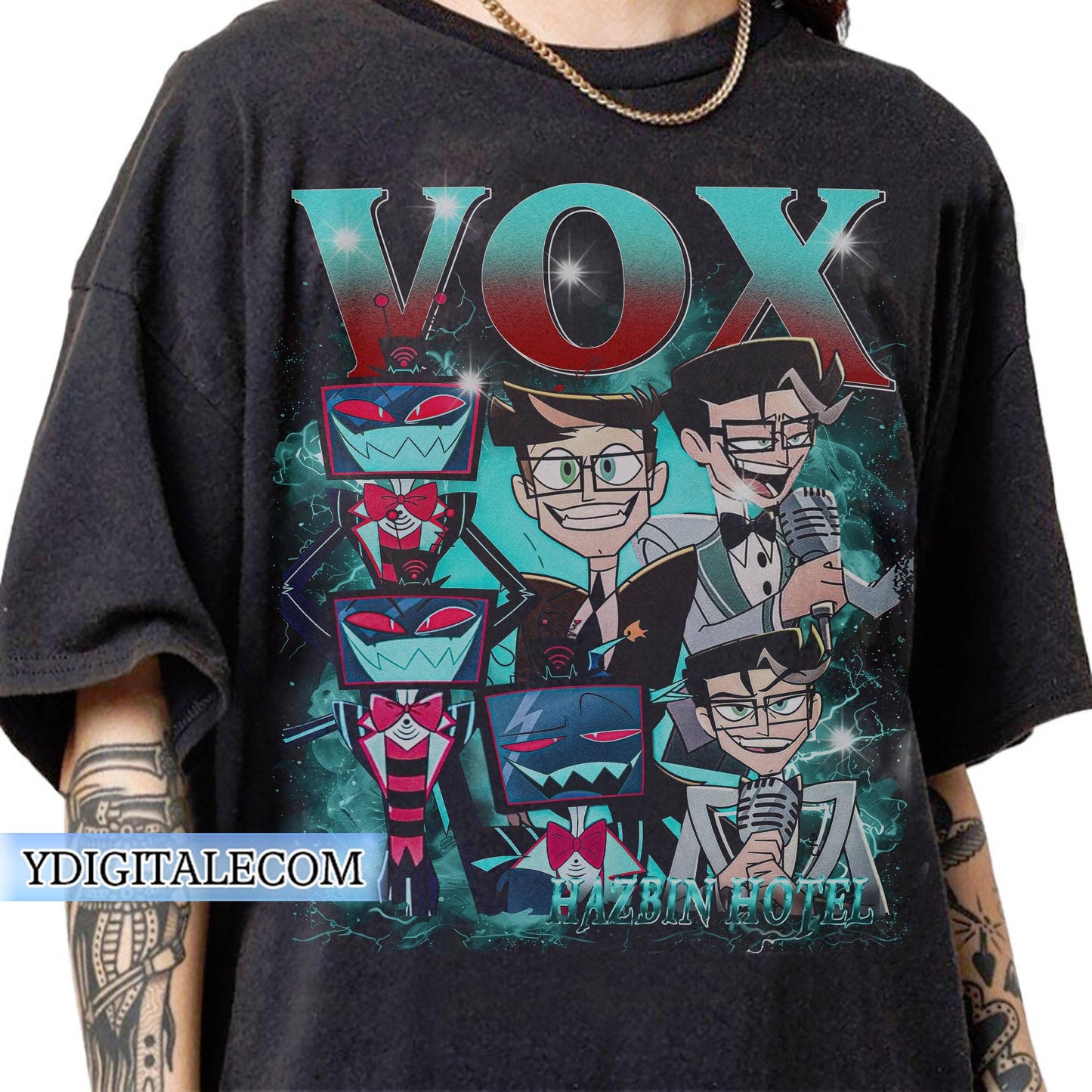 Vintage 90S Graphic Style Vox Hazbin Hotel T-Shirt