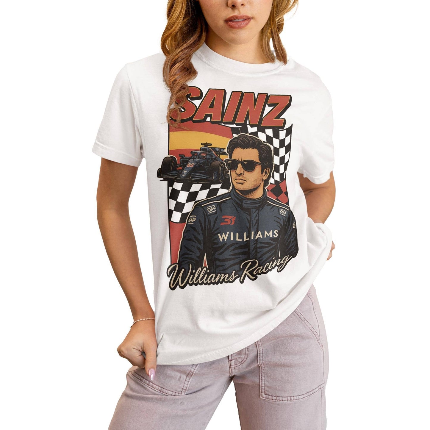 Sainz Racing Driver Tee - Motorsports Apparel Gift
