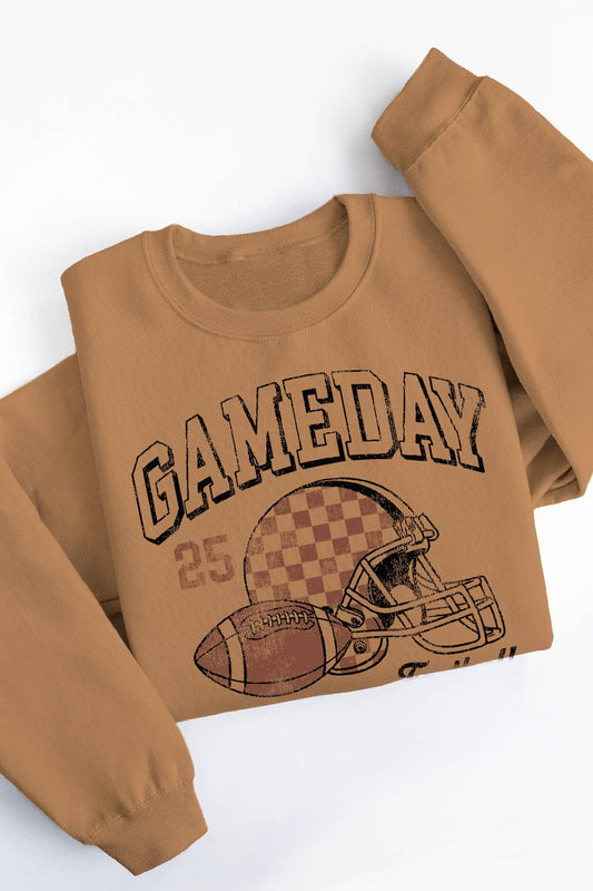 Women Football Graphic Print Pullover Sweater Top