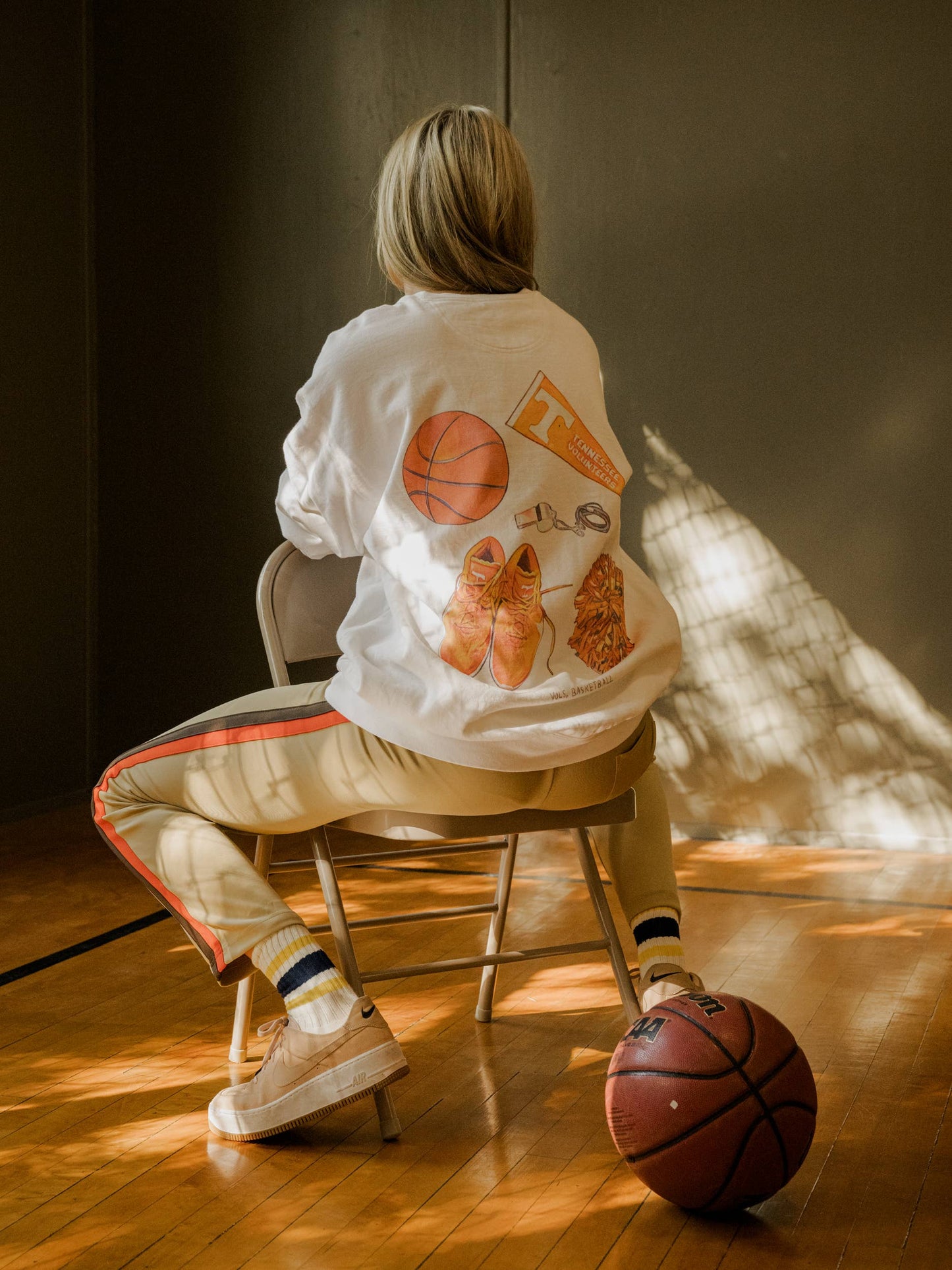 Tennessee Vols Basketball Memorabilia White Cc Sweatshirt