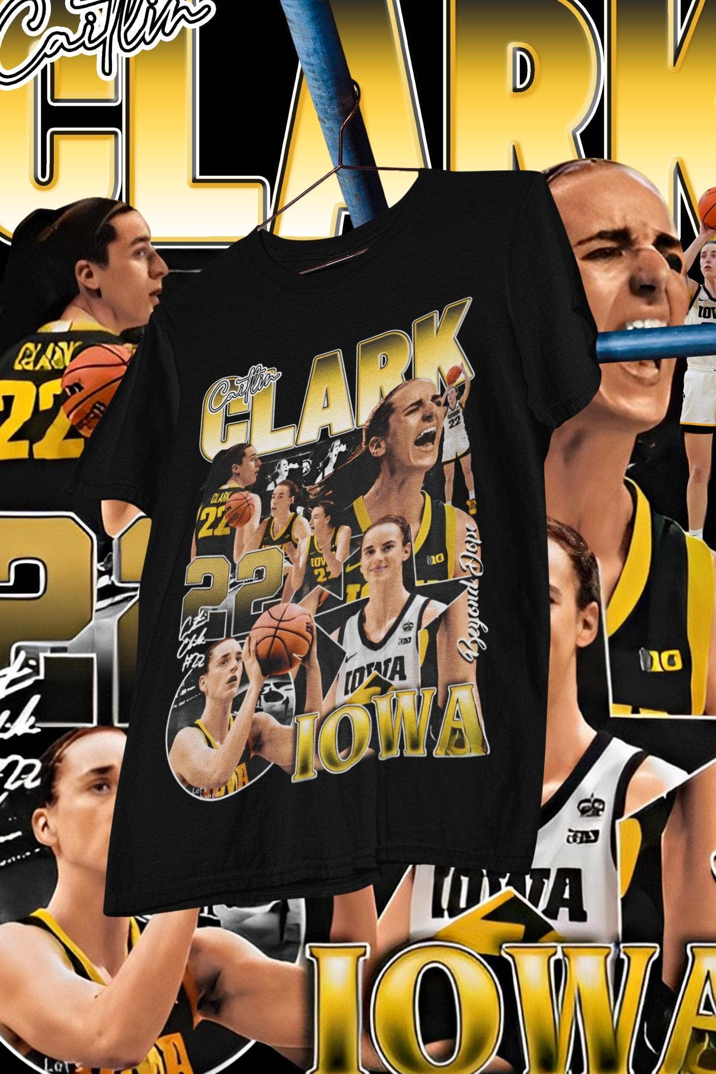 Caitlin Clark Retro Tee Design 90s Inspired Bootleg Apparel