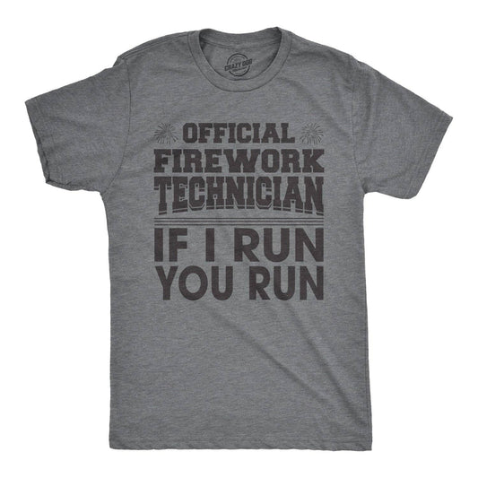 Firework Technician Funny 4th of July T Shirt For Men