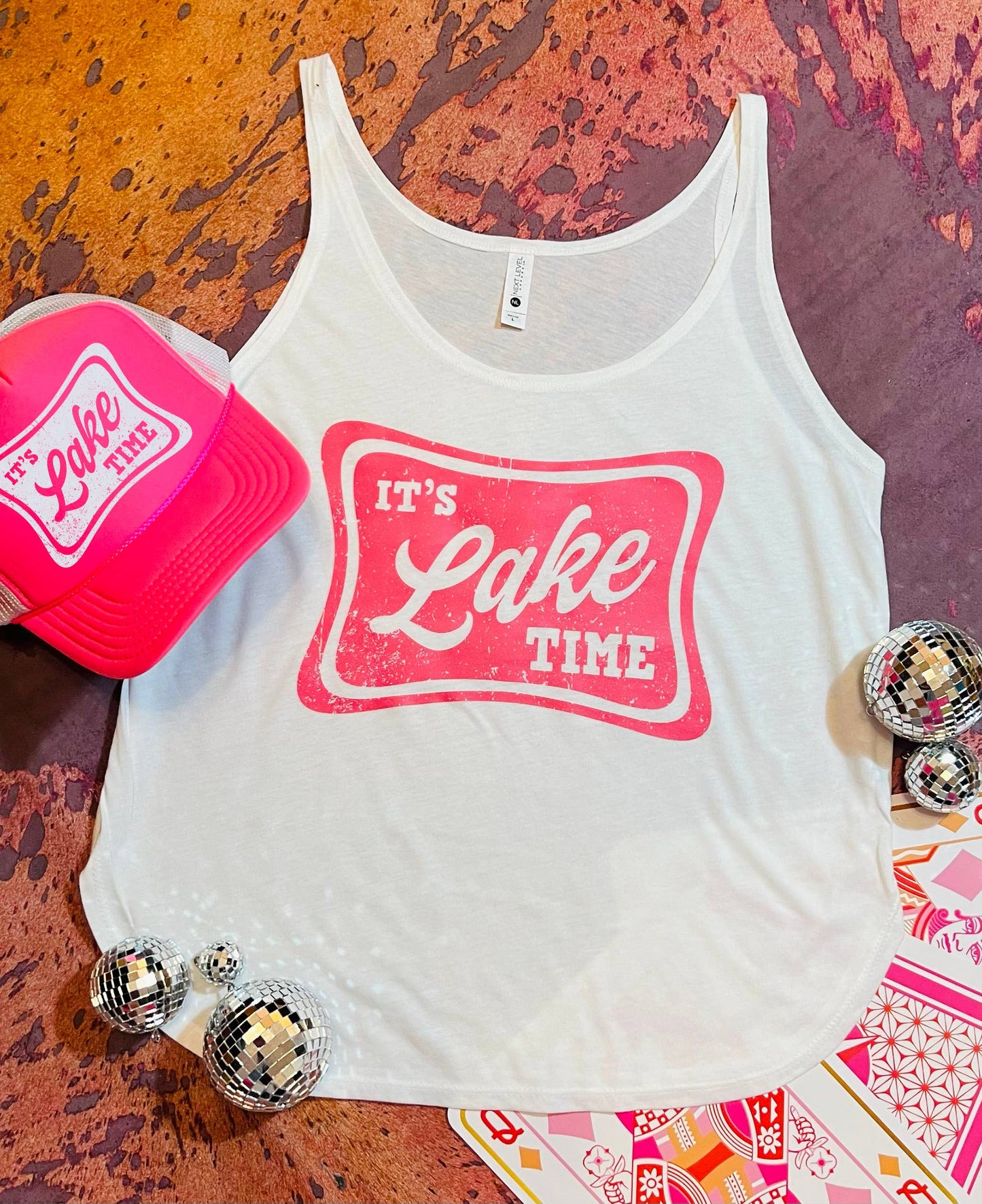 It's Lake Time - Tank Top & Otto Trucker Hat