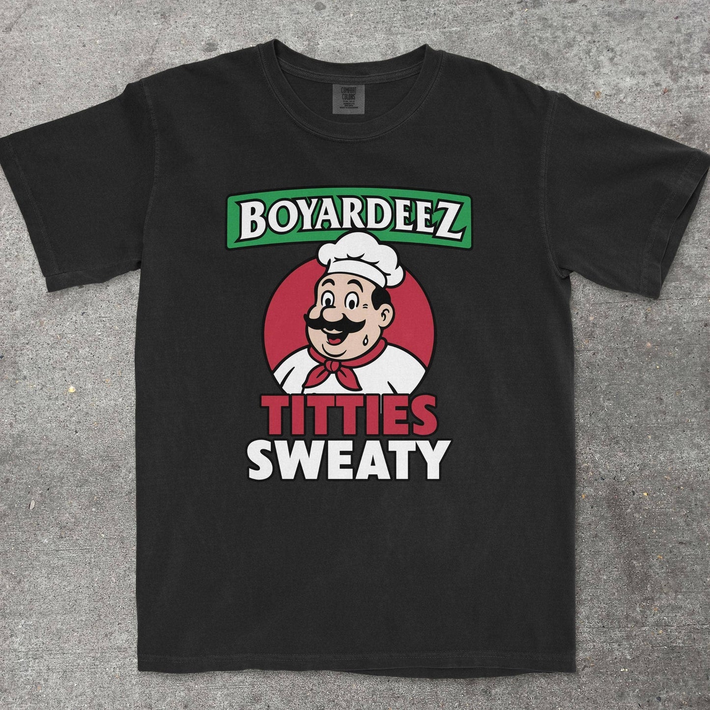 Sweaty Titties Retro Meme Graphic Tee Shirt