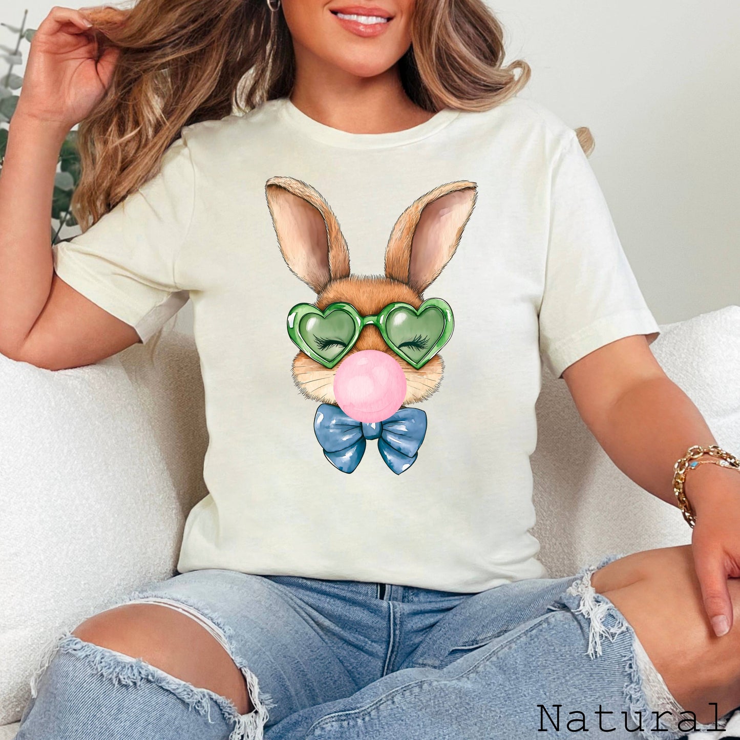 Easter Graphic Tee | Bubblegum Easter Bunny | Bella Canvas