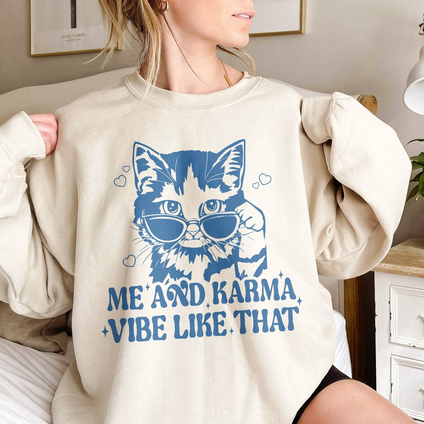 Me and Karma Vibe Like That Shirt - Cat Lover Concert Tee