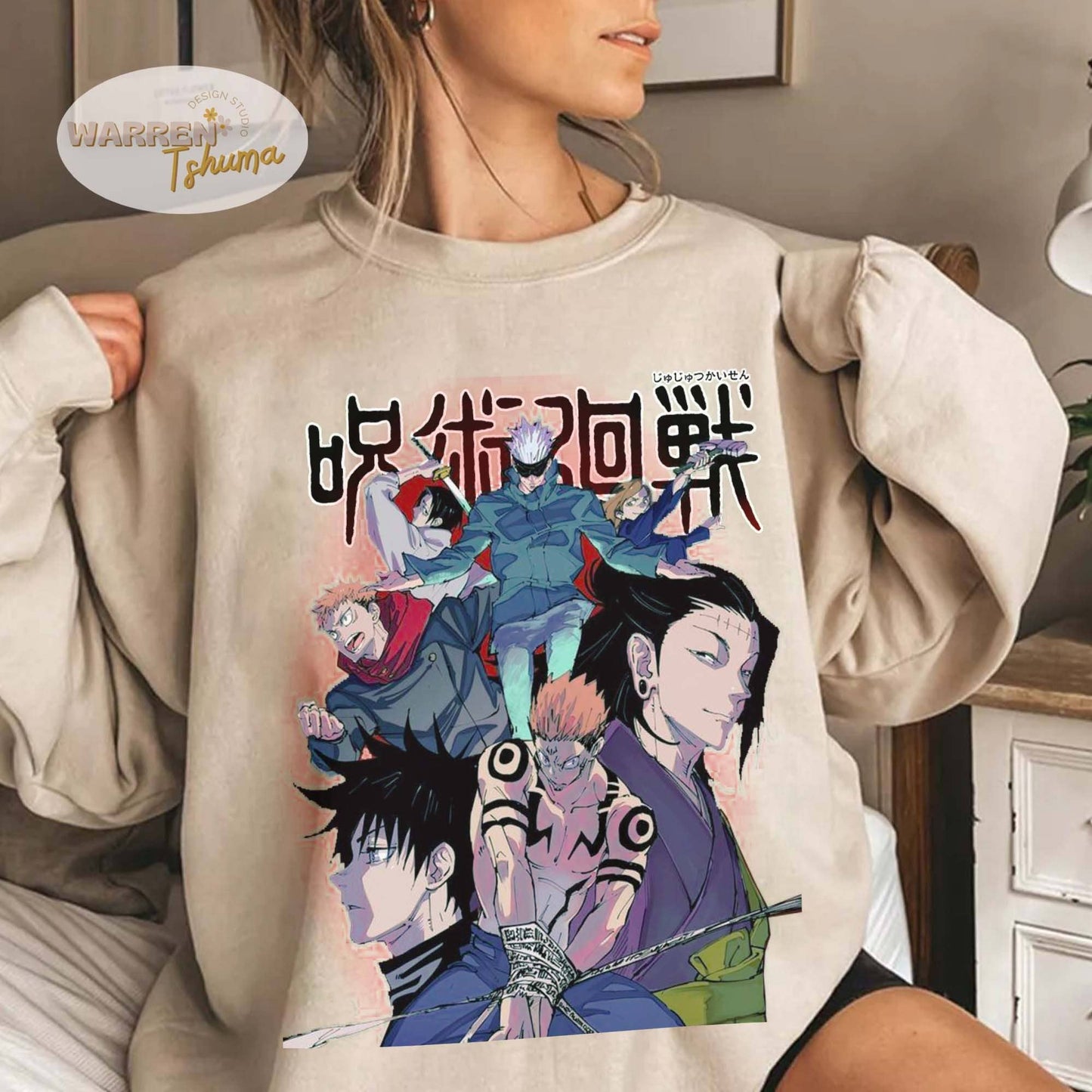 Anime Sweatshirt Itadori Yuji, Gojo Satoru, Megumi - Unisex