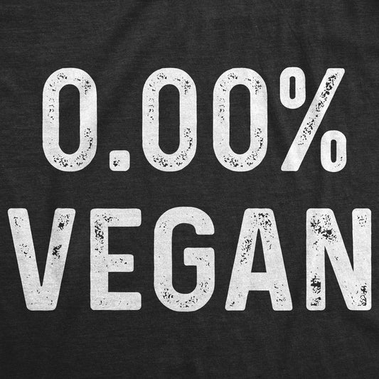 0.00% Vegan Men's Tshirt Food Graphic Tee Western T