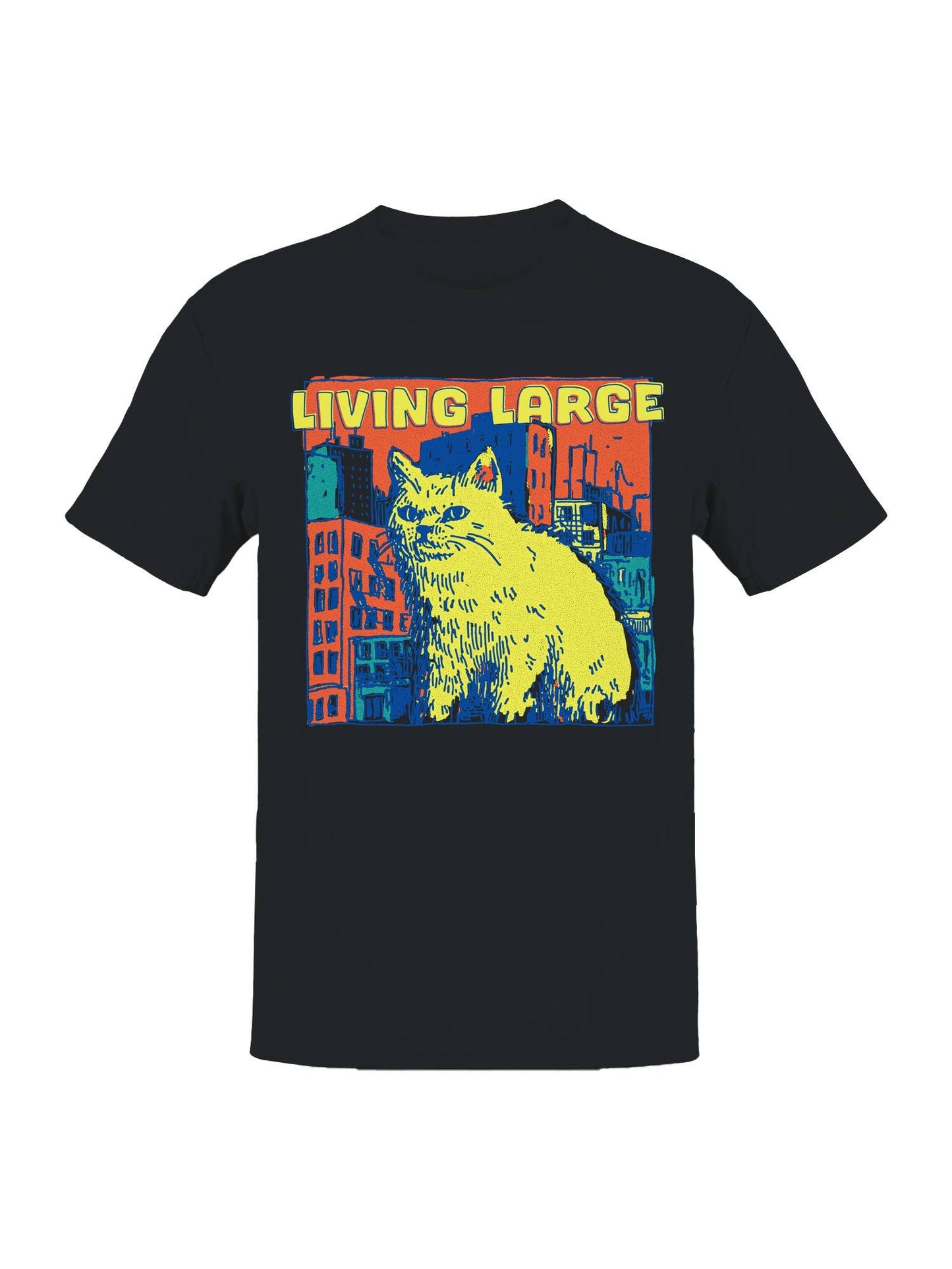 Giant Cat in Urban Jungle Men's T-Shirt