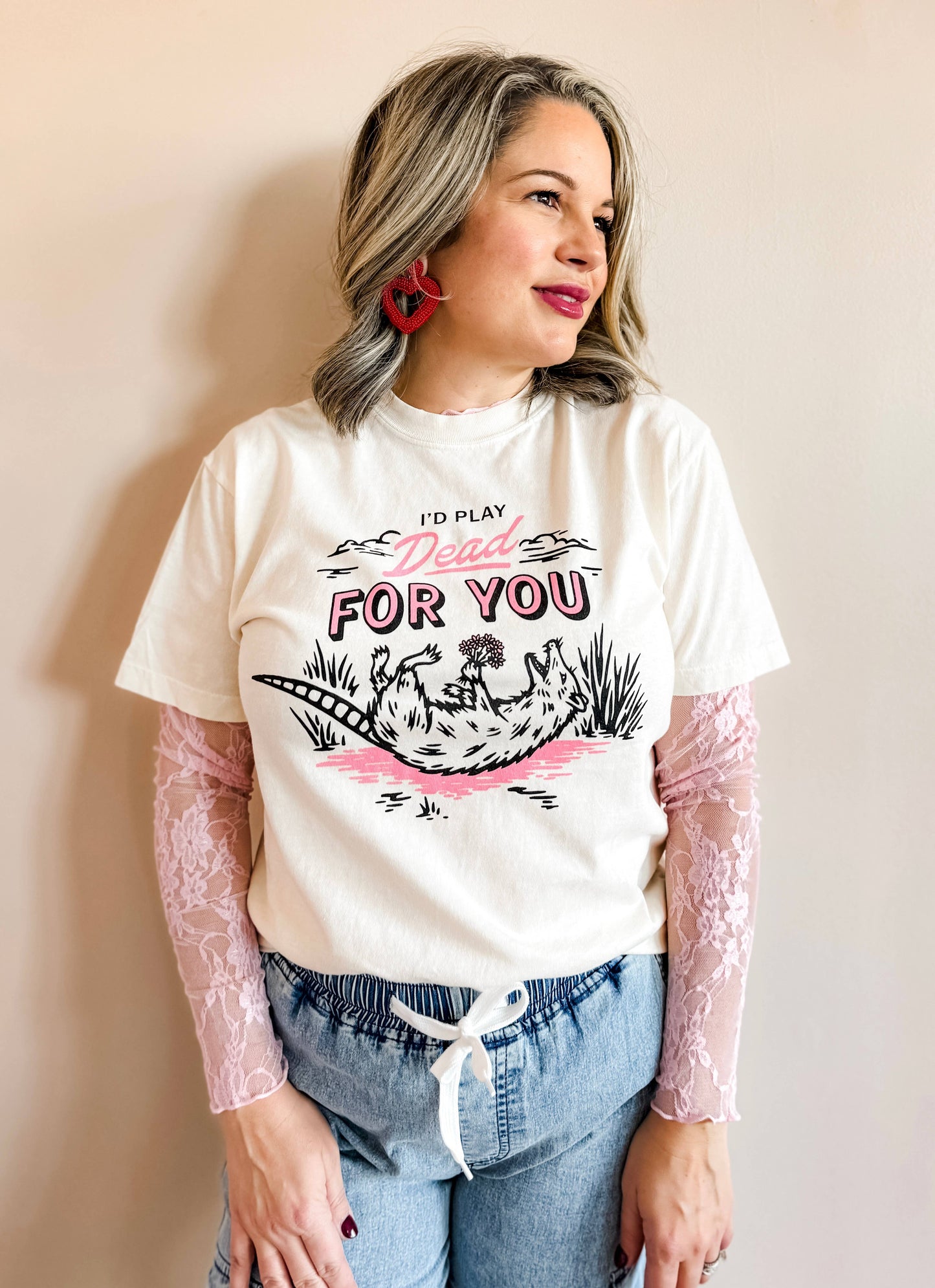 Funny Possum Graphic Tee, Valentine Tee, Valentine's Shirt